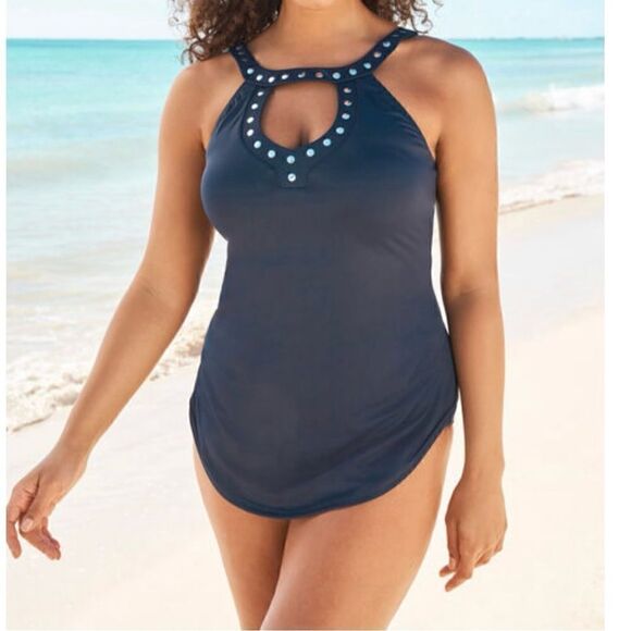 COPY - navy blue sarang bathing suit - Picture 1 of 1
